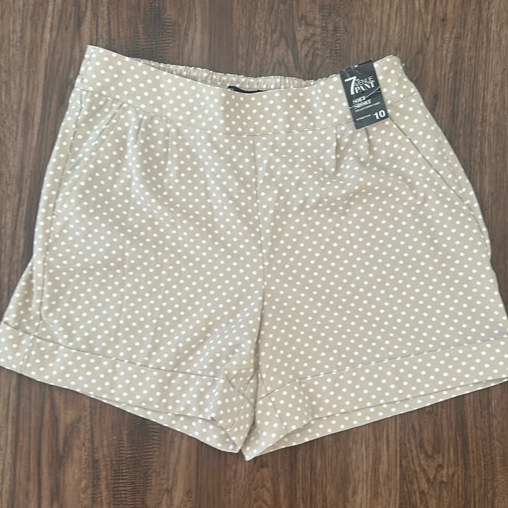 NWT 7th avenue suiting collection size 10 polka dot with pockets and zip side